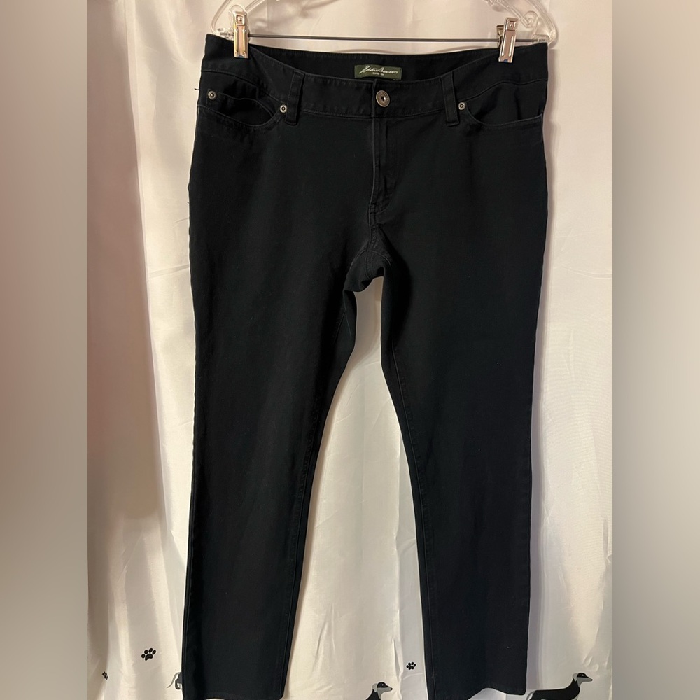 Eddie Bauer Black Jeans Stretchy Denim. Size 12. EUC